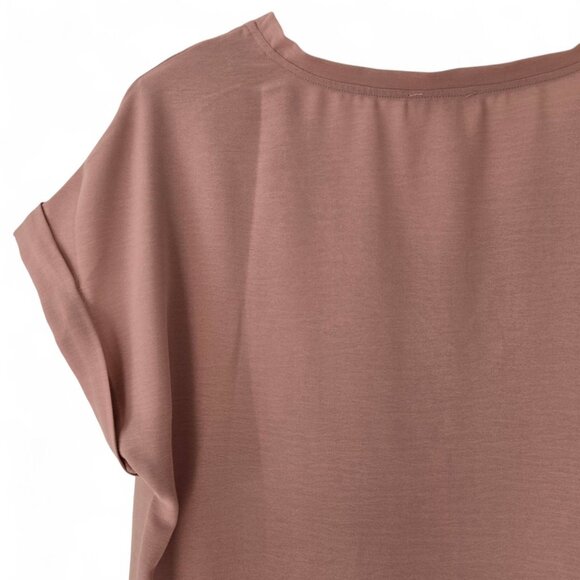 Ee:Some Womens V-Neck Blouse Blush Pink V-Neck Cuffed Sleeve Small - Picture 7 of 11